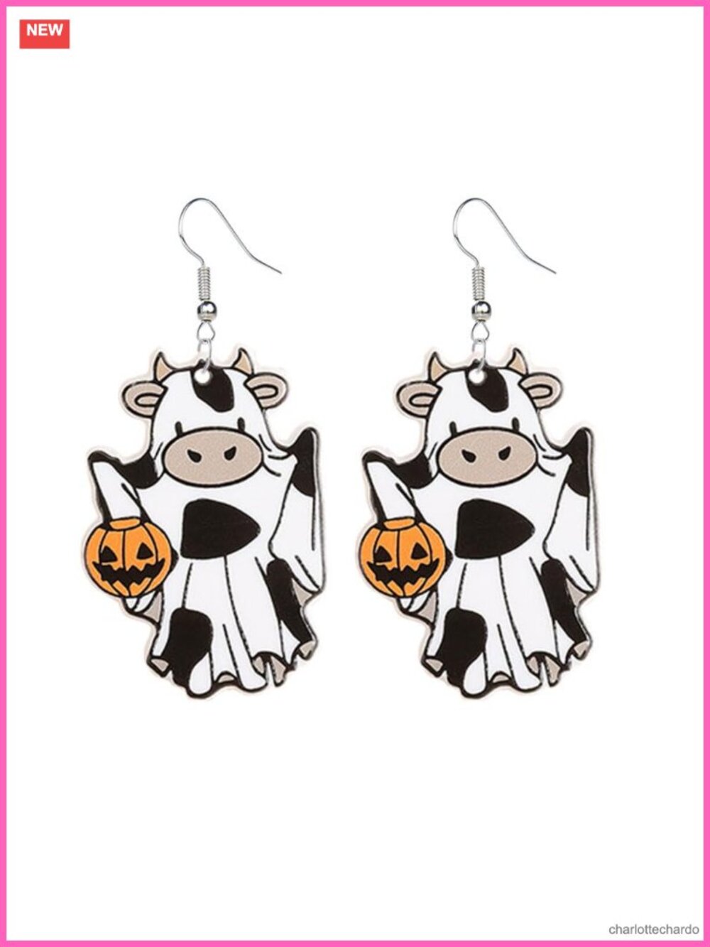 Halloween Ghost Earrings Women Unique Funny Cartoon Drop Dangle